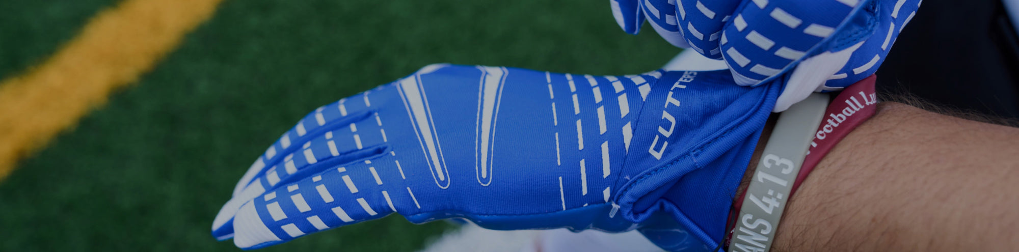 Blue Football Gloves