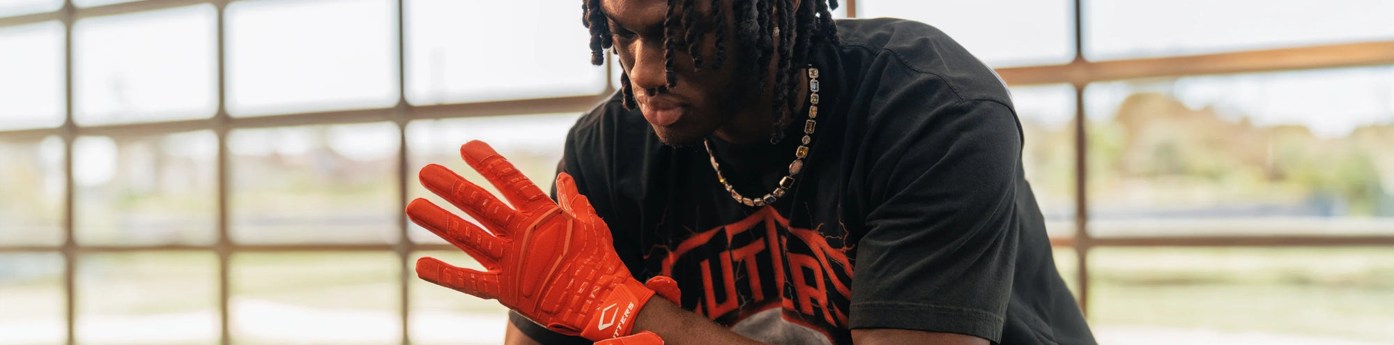 Red Football Gloves