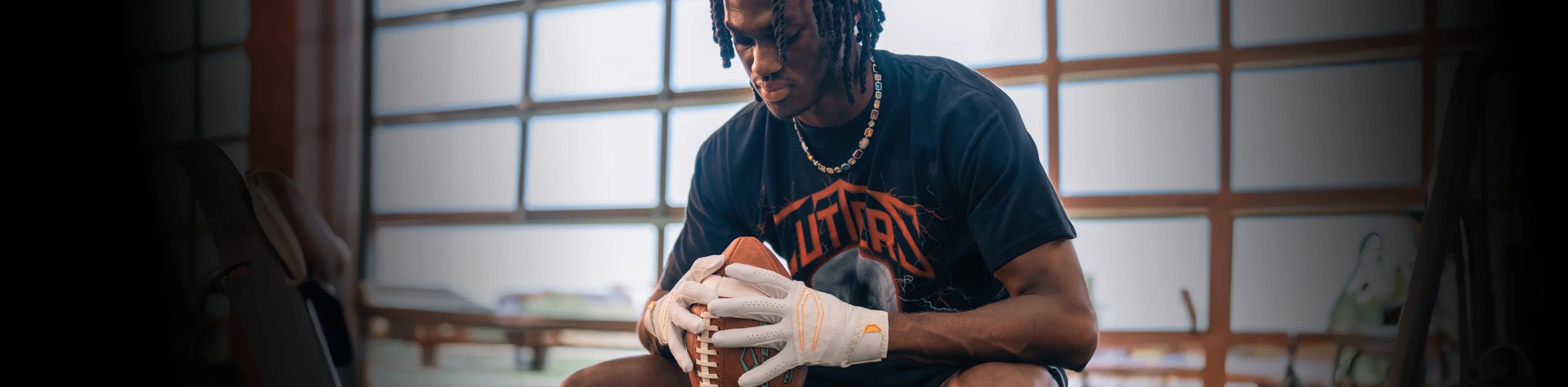 White Football Gloves