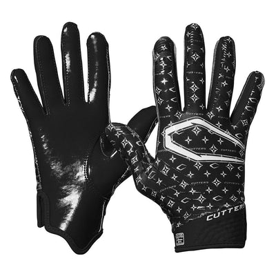 Cutters Rev 5.0 Limited Edition Receiver Gloves - Black/White Lux - Front and Back of Glove