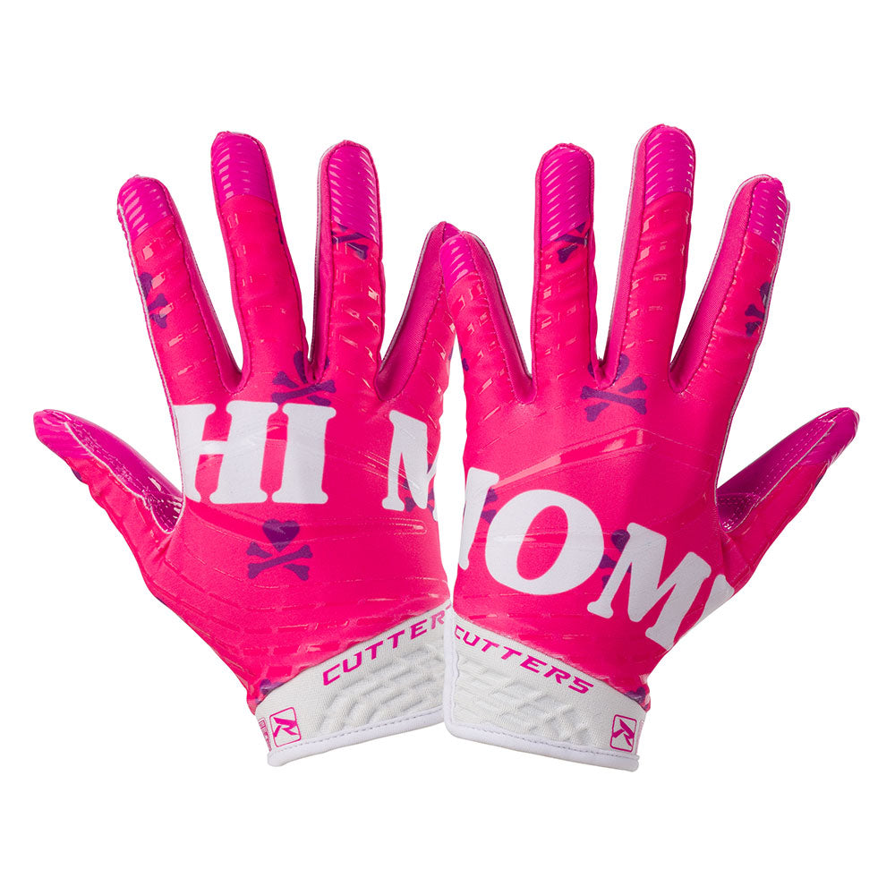 Rev 5.0 Hi Mom! LE Football Youth Receiver Gloves Cutters Sports