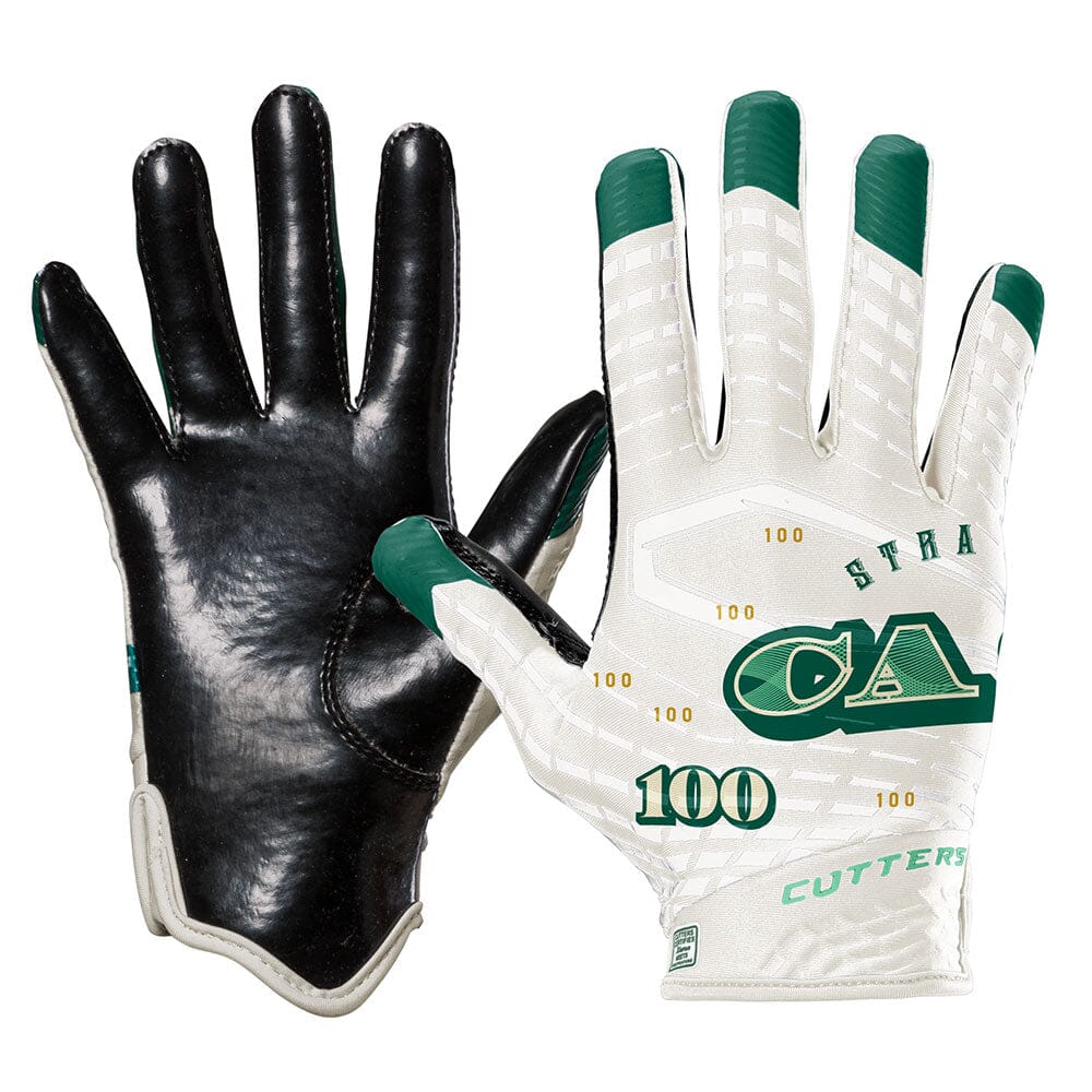 Cutters Rev 5.0 Limited Edition Receiver Gloves - Straight Cash Design - Front and Back of Glove