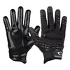 Cutters Sports Gamer 5.0 Padded Black Receiver Football Gloves - Ideal For 7v7, Youth, High School, and Collegiate Play