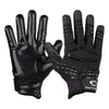 Cutters Sports Gamer 5.0 Padded Black Receiver Football Gloves - Ideal For 7v7, Youth, High School, and Collegiate Play 