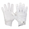 Cutters Sports Gamer 5.0 Padded White Receiver Football Gloves - Ideal For 7v7, Youth, High School, and Collegiate Play