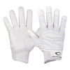 Cutters Sports Gamer 5.0 Padded White Receiver Football Gloves - Ideal For 7v7, Youth, High School, and Collegiate Play 