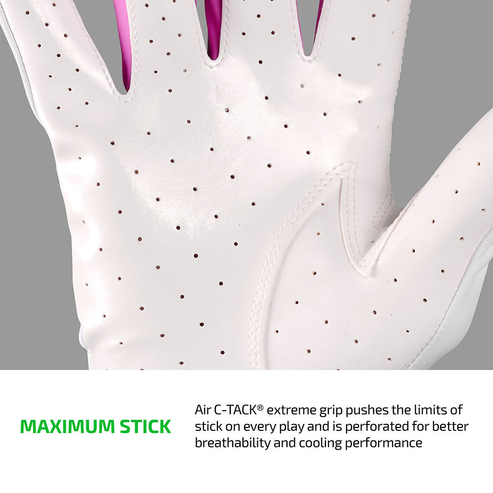 MAXIMUM STICK - Air C-TACK® extreme grip pushes the limits of stick on every play and is perforated for better breathability and cooling performance