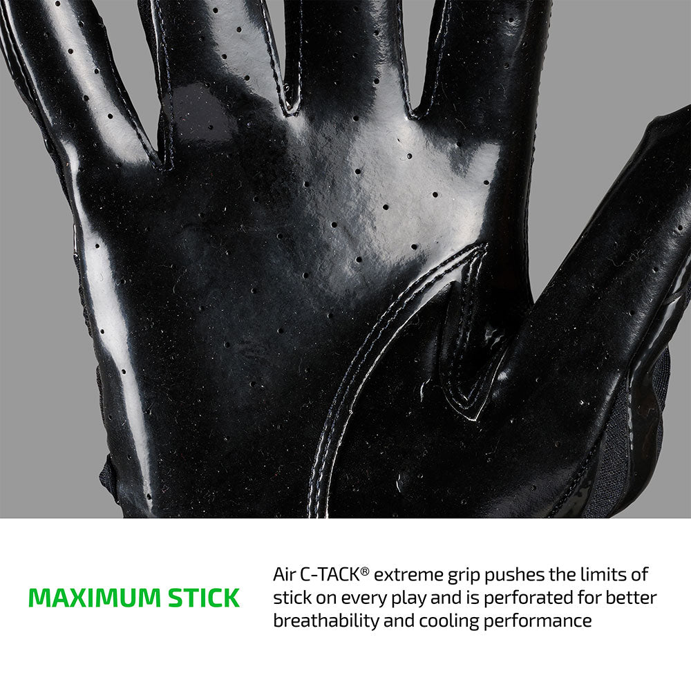 Rev Pro 6.0 (Black) Tech Features 1) Maximum Stick: Air C-TACK® extreme grip pushes the limits of stick on every play and is perforated for better breathability and cooling performance.
