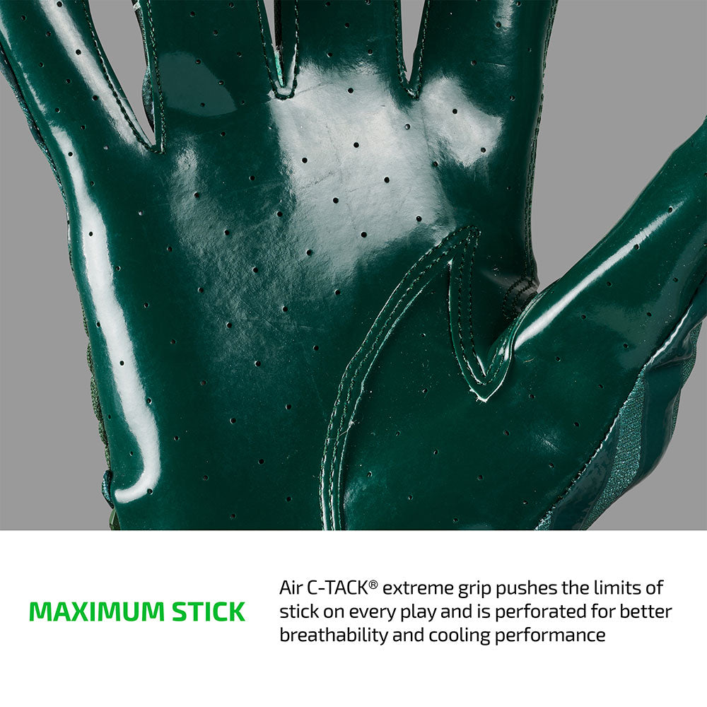 Rev Pro 6.0 (Dark Green) Tech Features 1) MAXIMUM STICK: Air C-TACK® extreme grip pushes the limits of stick on every play and is perforated for better breathability and cooling performance.