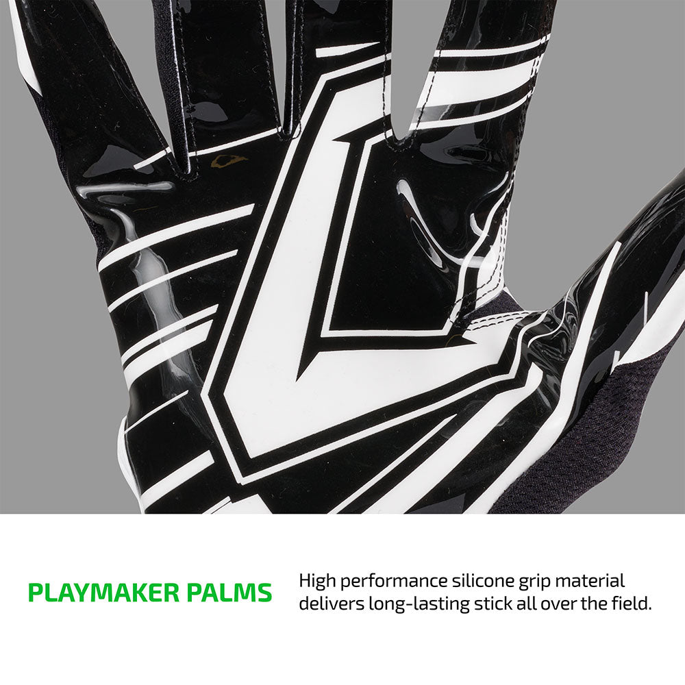PLAYMAKER PALMS - High performance silicone grip material delivers long-lasting stick all over the field.