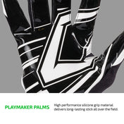 PLAYMAKER PALMS - High performance silicone grip material delivers long-lasting stick all over the field.
