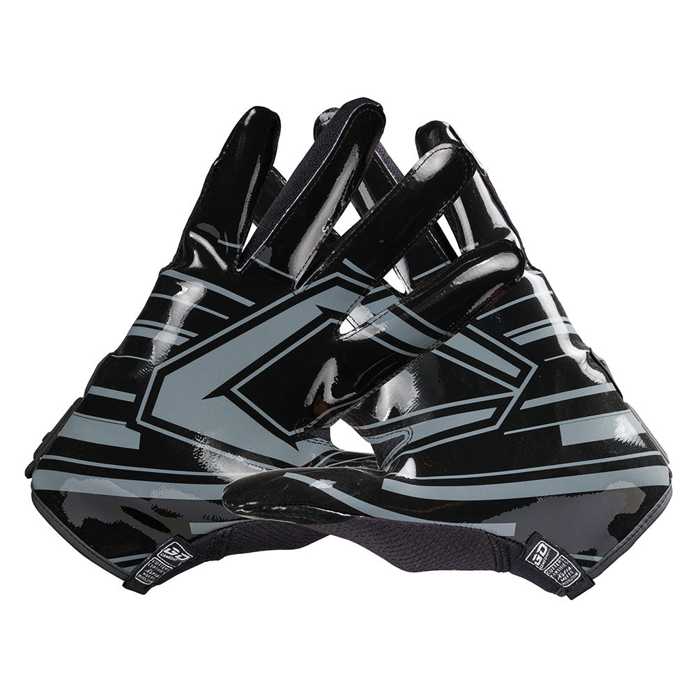 Cutters Sports Game Day Pro Solid Black Receiver Football Gloves - Football athlete showcasing design on C-TACK®