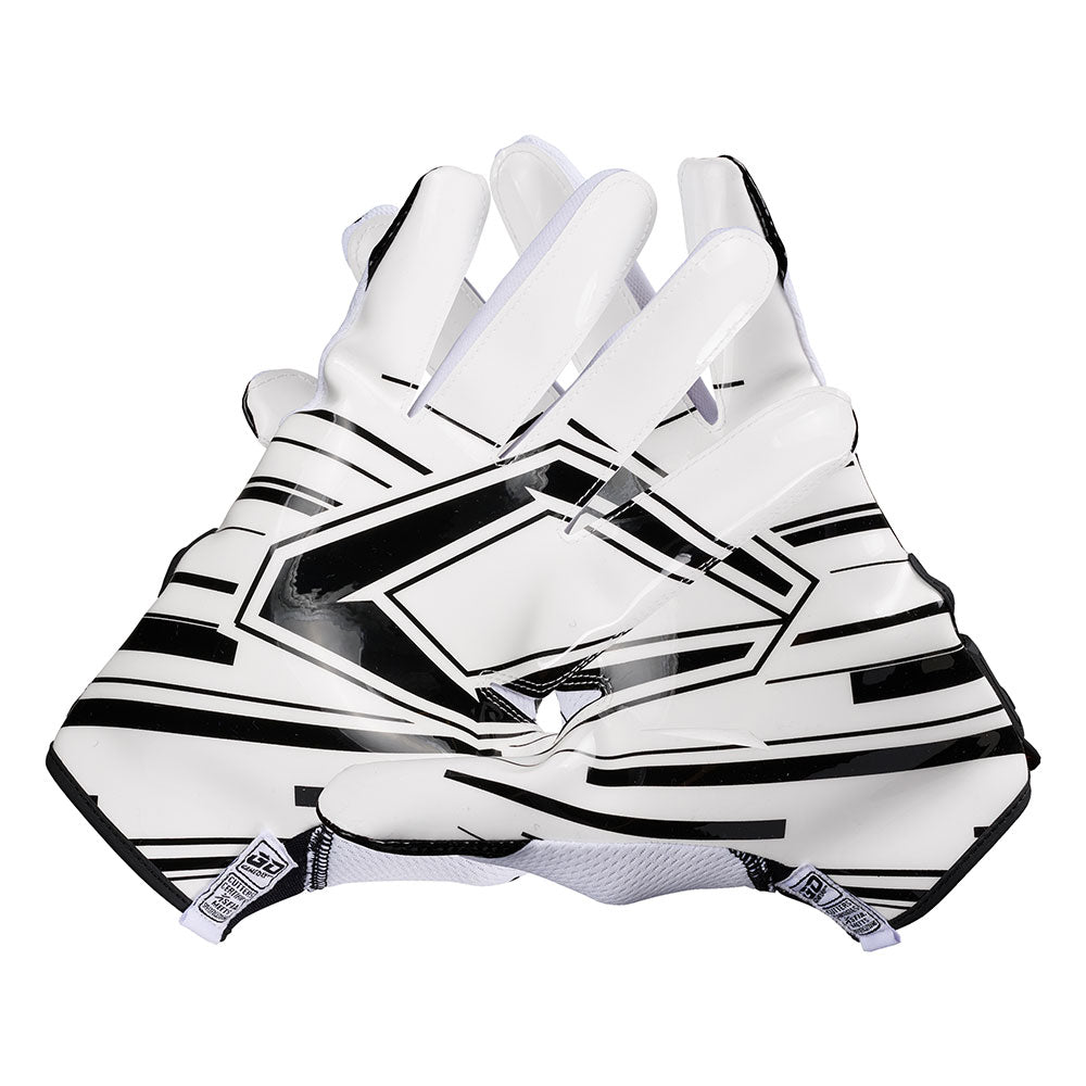 Cutters Sports Game Day Pro White Receiver Football Gloves - Football athlete showcasing design on C-TACK®