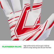 PLAYMAKER PALMS - High performance silicone grip material delivers long-lasting stick all over the field.