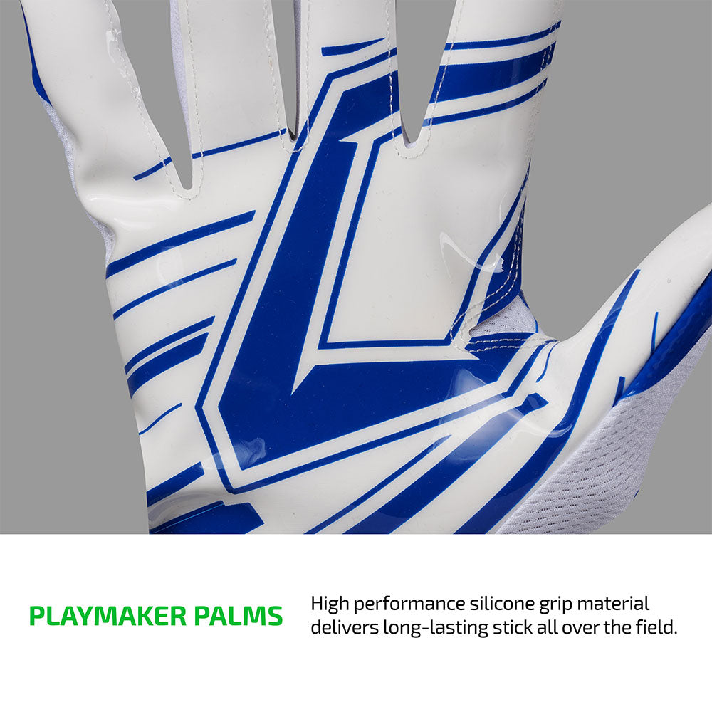 PLAYMAKER PALMS - High performance silicone grip material delivers long-lasting stick all over the field.