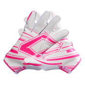 Cutters Sports Game Day Pro White/Pink Receiver Football Gloves - Football athlete showcasing design on C-TACK®