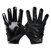 Cutters Sports Gamer 6.0 Padded Black Receiver Football Gloves - Ideal For 7v7, Youth, High School, and Collegiate Play