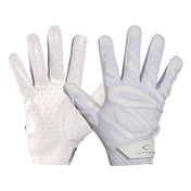 Cutters Sports Gamer 6.0 Padded White Receiver Football Gloves - Ideal For 7v7, Youth, High School, and Collegiate Play
