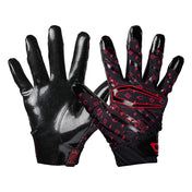 Cutters Sports Rev Pro 6.0 LE Receiver Football Gloves - Black/Red Lux - Front and Back of Glove