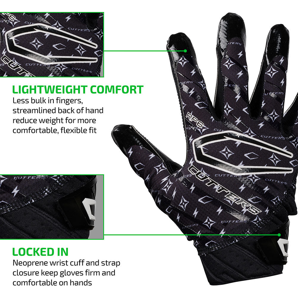 LIGHTWEIGHT COMFORT - Less bulk in fingers, streamlined back of hand reduce weight for more comfortable, flexible fit;

LOCKED IN - Neoprene wrist cuff and strap closure keep gloves firm and comfortable on hands