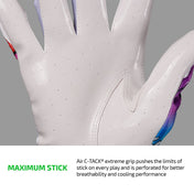 MAXIMUM STICK - Air C-TACK® extreme grip pushes the limits of stick on every play and is perforated for better breathability and cooling performance