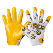 Cutters Sports Rev Pro 6.0 LE -  Receiver Football Gloves - Smile -Front and Back of Glove