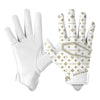 Cutters Sports White/Gold Lux Rev 4.0 Limited-Edition Youth Receiver Gloves - Front and Back View