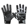 Cutters Sports Game Day Adult Padded Black Receiver Gloves 2.0 - Front and Back of Glove
