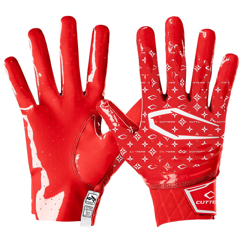 Rev Pro 5.0 Red/White Lux LE Football Receiver Gloves Cutters Sports