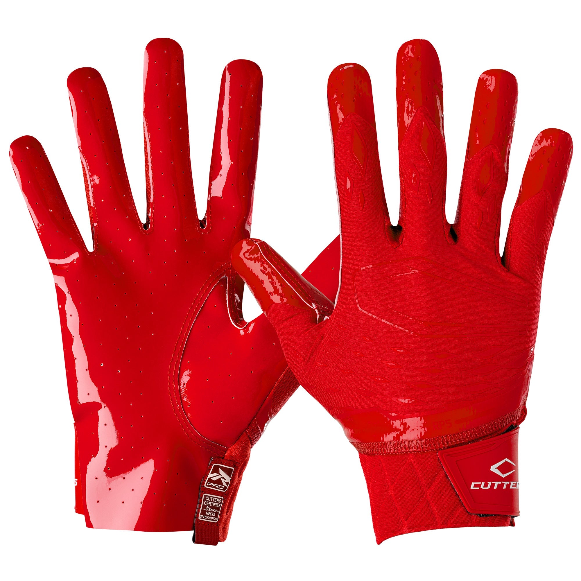 Men's Football Gloves - Sticky Grip Skin Tight Adult Football Gloves -  Enhanced Performance Football Gloves 