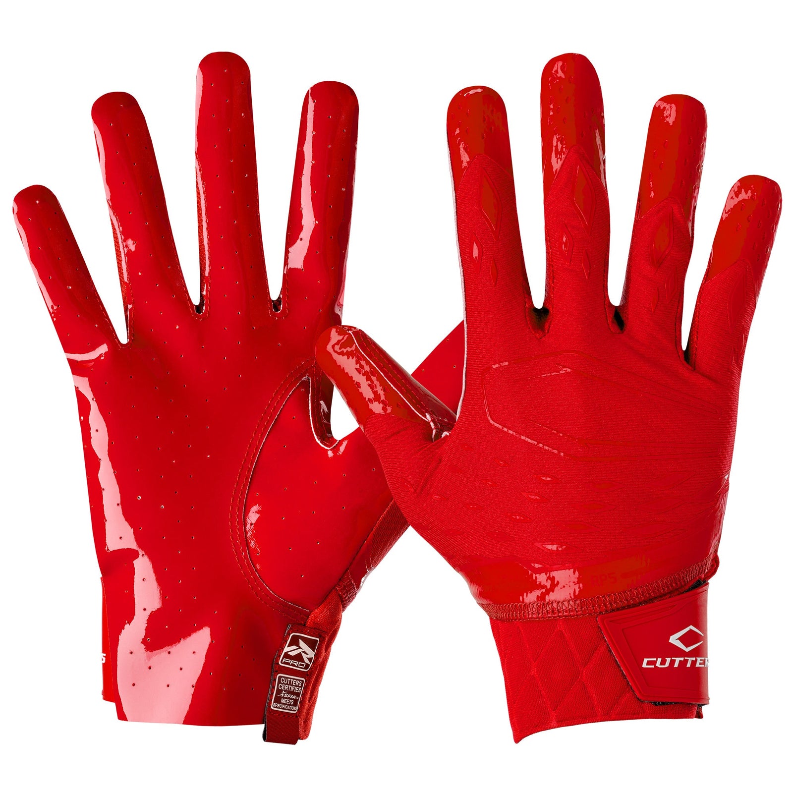 Cutters Adult Rev Pro 5.0 Football Receiver Gloves Small Red | Dick's Sporting Goods