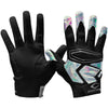 Cutters Rev Pro 4.0 Iridescent Black/Silver Receiver Gloves - Front and Back View