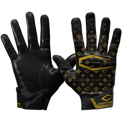 Gold cutter football hotsell gloves