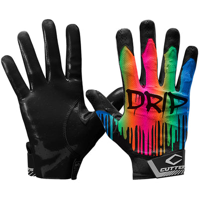 Cutters Tie Dye Rev Pro 4.0 Limited-Edition Football Receiver Gloves - Front and Back View