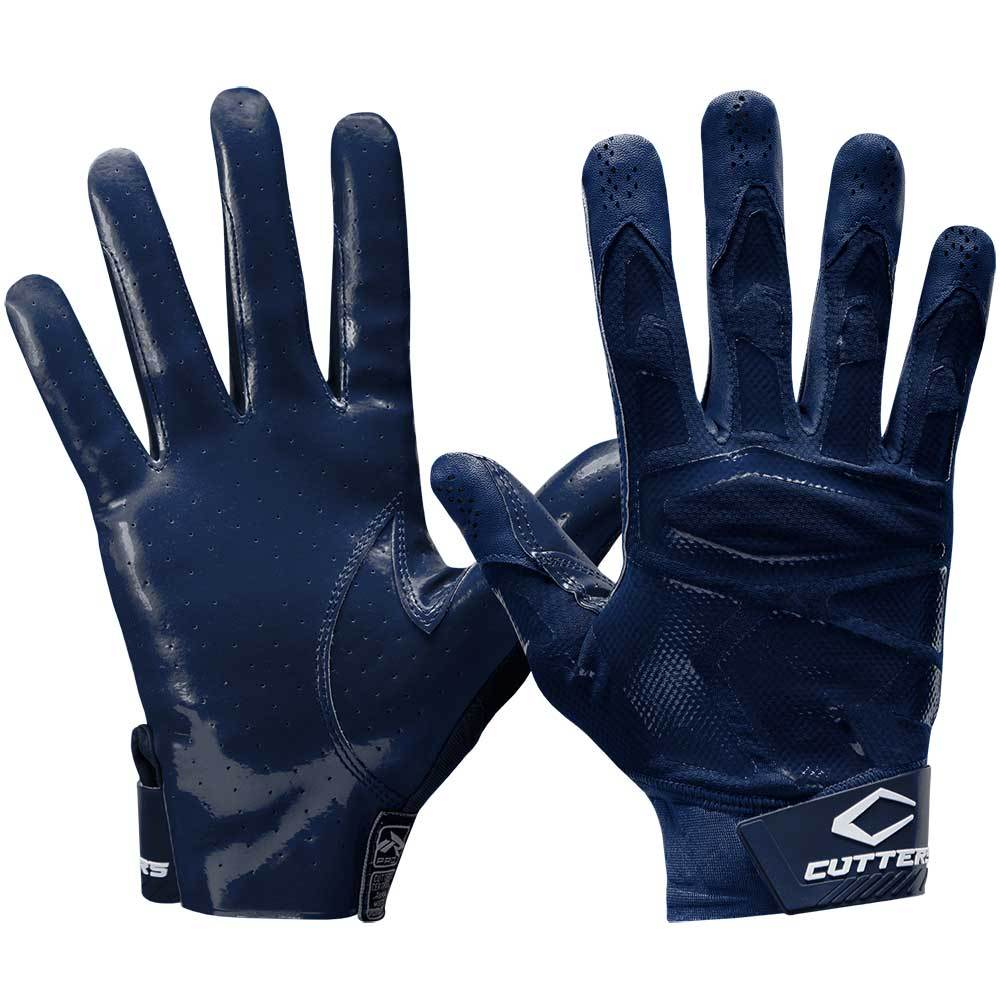 Black and blue football gloves sales