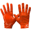 Cutters Sports Rev Pro 4.0 Solid Orange Receiver Gloves - Front and Back