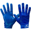 Blue Royal Rev Pro 4.0 Solid Football Receiver Gloves - Front and Back View