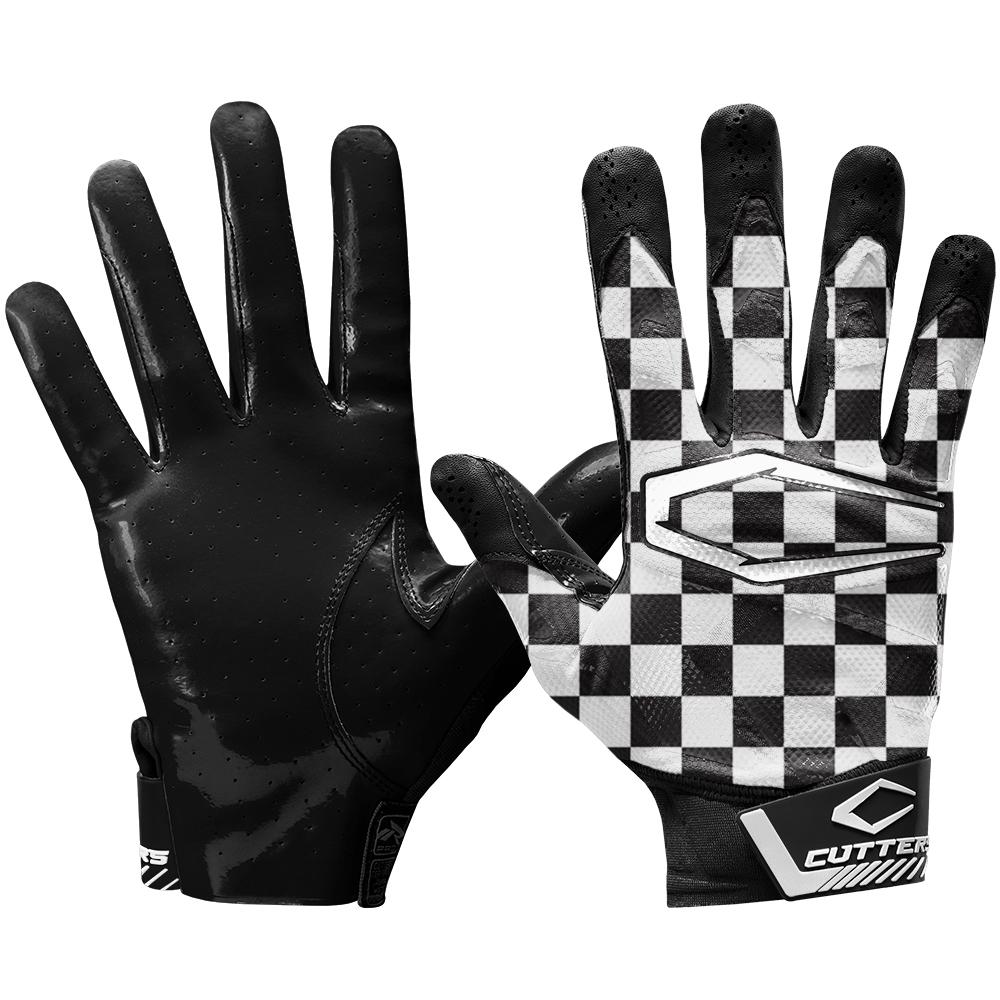 White Receiver Football Receiver Gloves - Ideal For 7v7, Youth, HIgh School and Collegiate Play