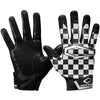 Cutters Sports Rev Pro 4.0 Checker Black/White Receiver Football Receiver Gloves - Ideal For 7v7, Youth, HIgh School and Collegiate Play