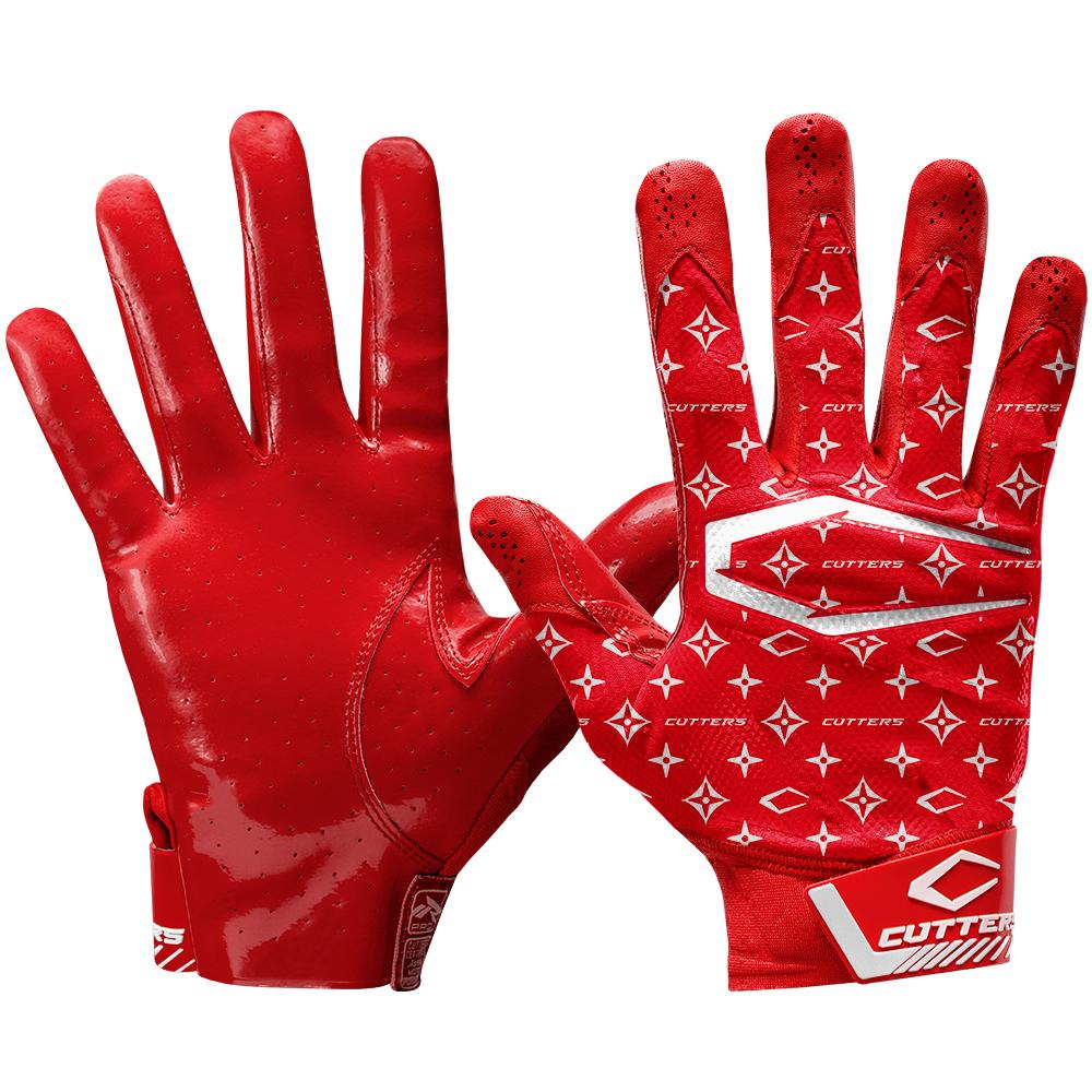 Rev Pro 4.0 Red Lux LE Football Receiver Gloves Cutters Sports