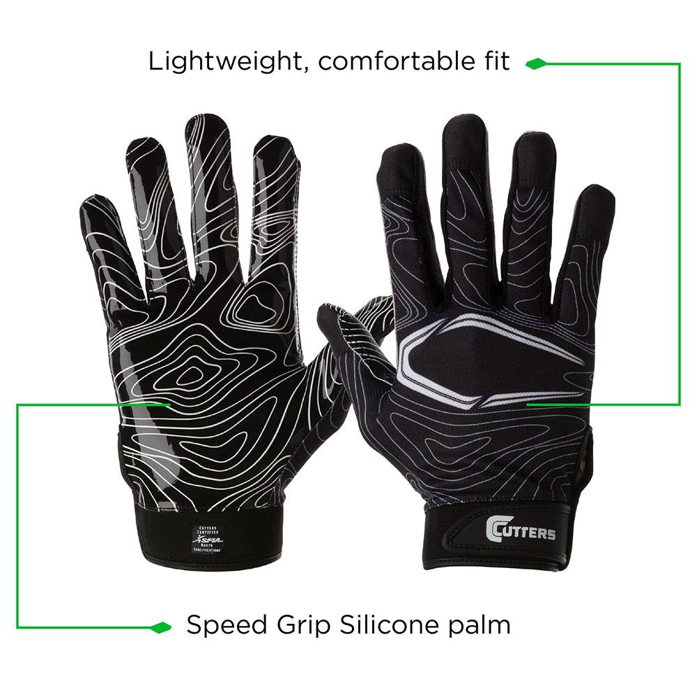 Black and discount white football gloves