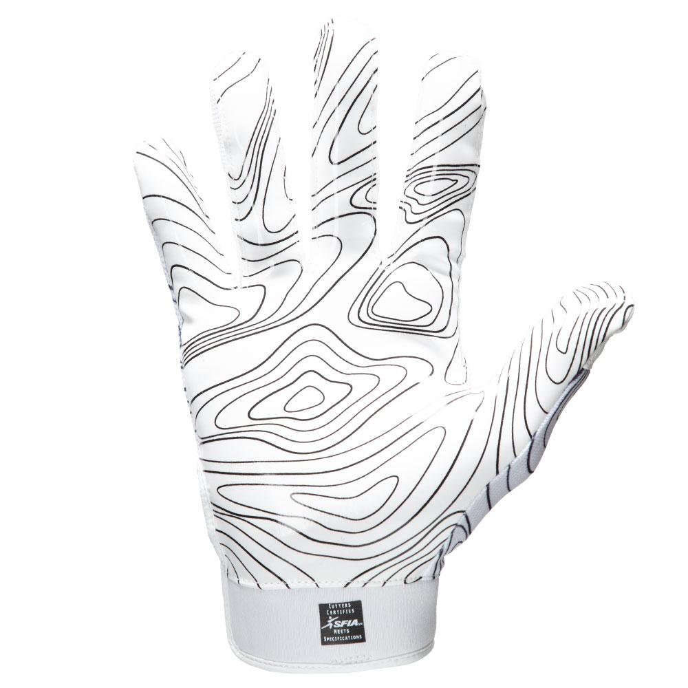 Solid white football shop gloves