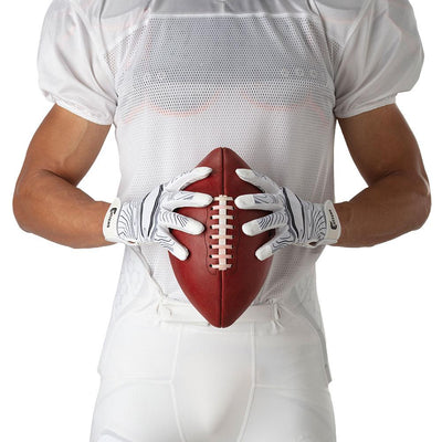 Cutters Game Day White-Black Topo Football Receiver Gloves -  Football Player Holding Football