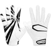 Cutters Rev Pro 3.0 Football Receiver Gloves - Burst - White/Black - Front and Back of Glove