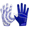 Blue Rev 3.0 Football Receiver Gloves - Image of Back of Hand and Palm Area